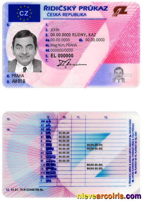 Czech Driving License Photolook