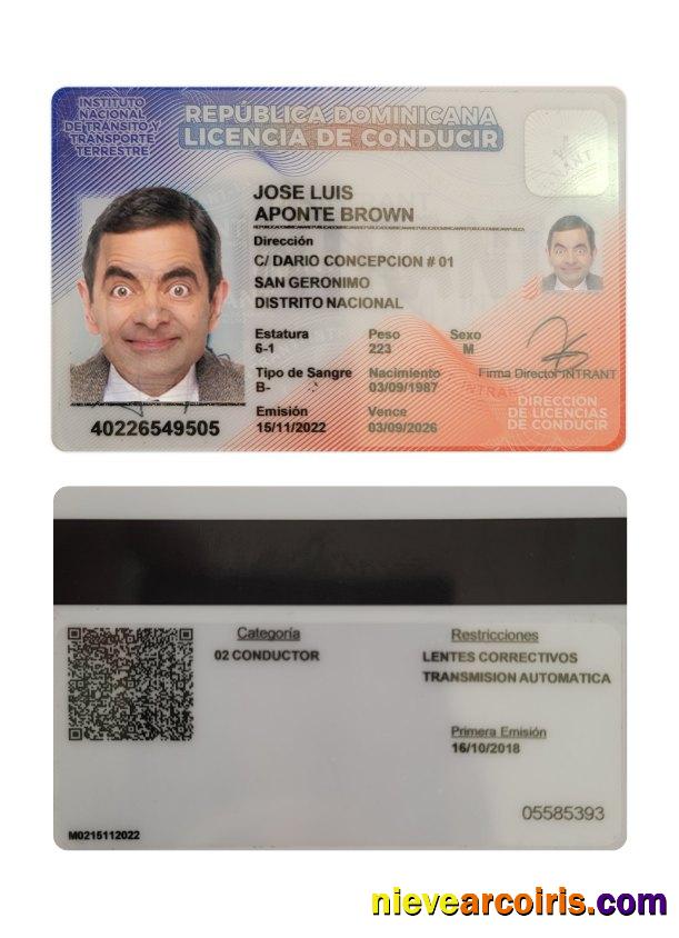 Dominican Republic Driving License Photolook