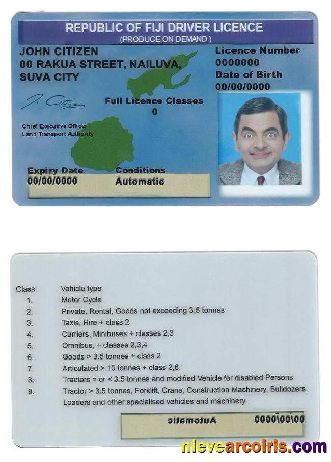 Fiji Driving License Photolook