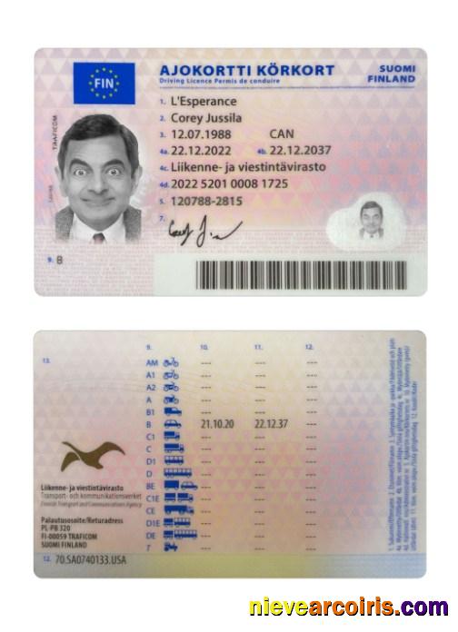 Finland Driving License 2022 Present Preview