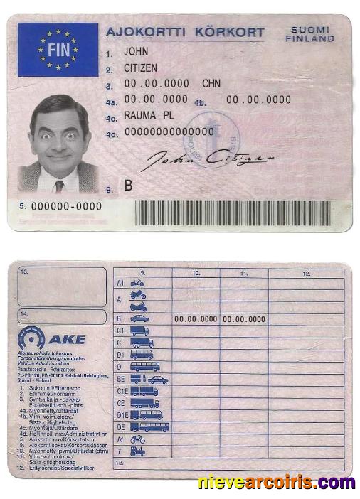 Finland Driving License Photolook