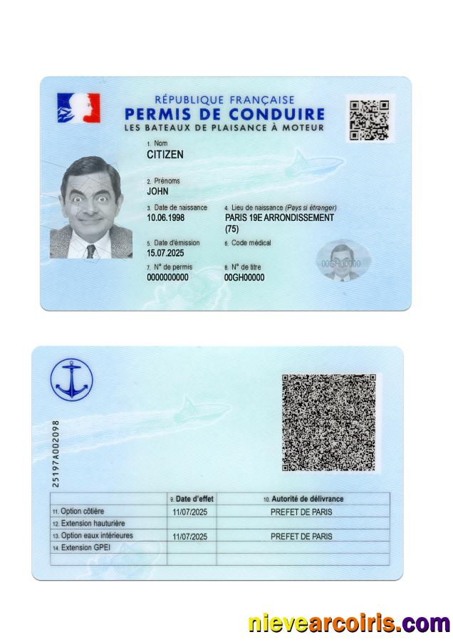 France Driving License 2025 Present Photolook
