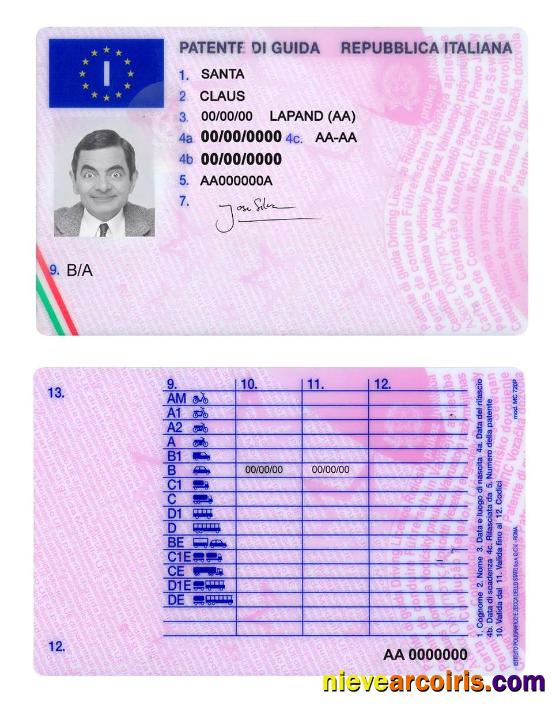 Italy Driving License Photolook