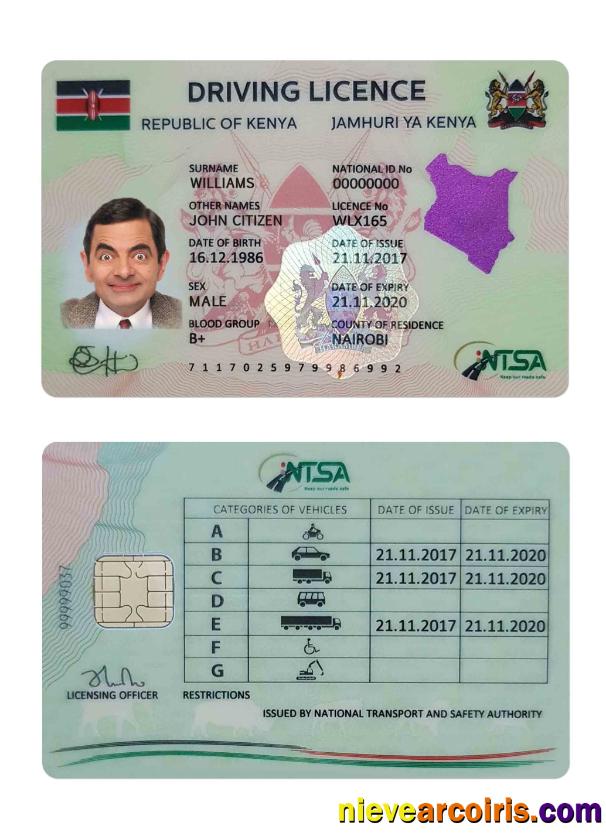 KENYA Driving License Preview