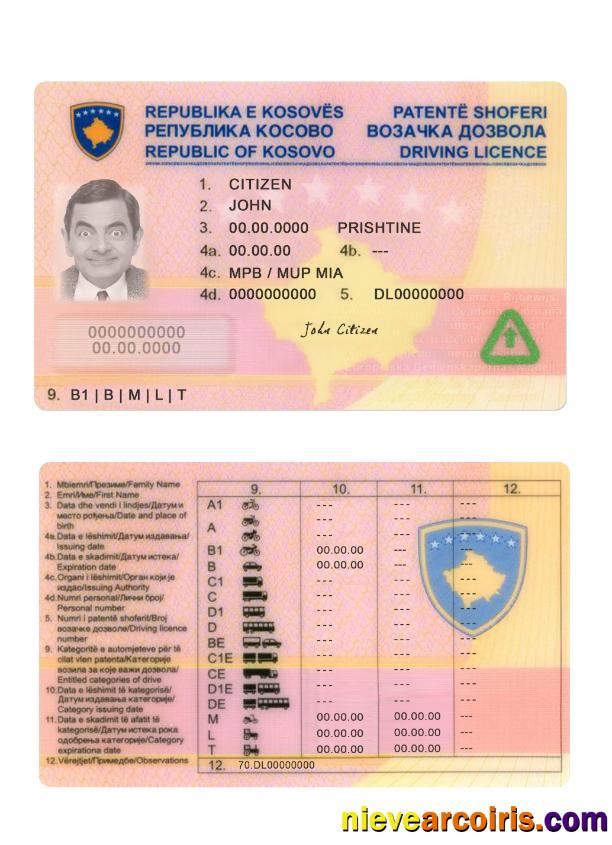 Kosovo Driving License Photolook