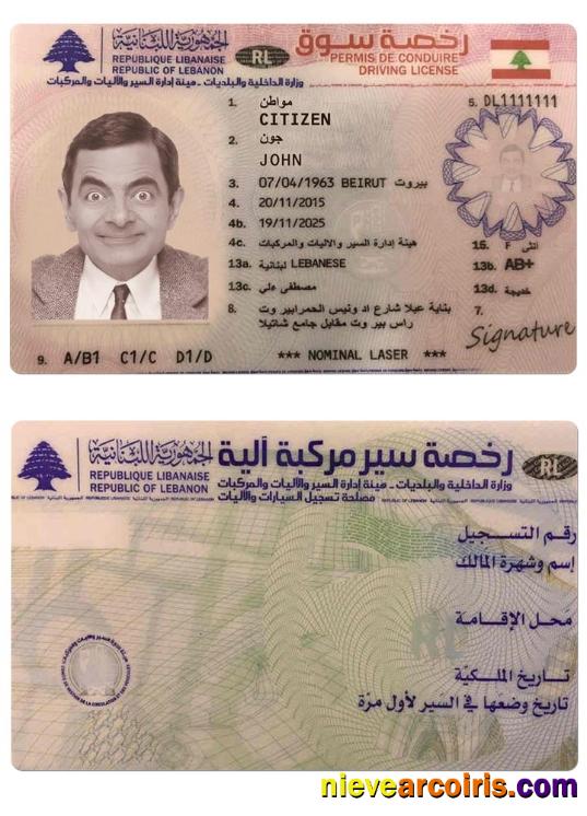 LEBANON Driving License Version 2 Photolook