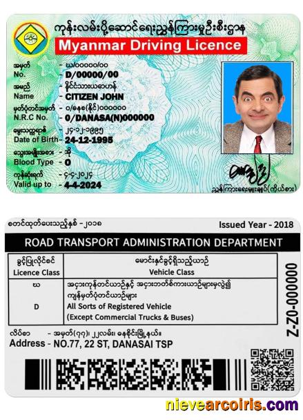 MYANMAR DL Sample