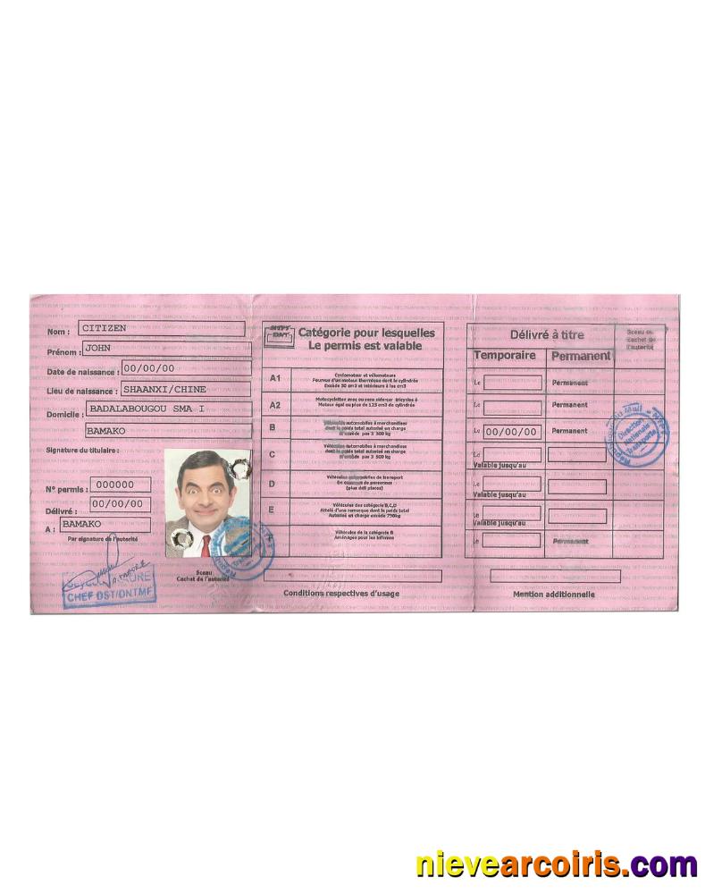 Mali Driving License Photolook
