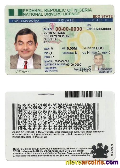 Nigeria Driving License Photolook