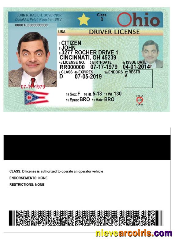 Ohio Driving License Version 2 Preview