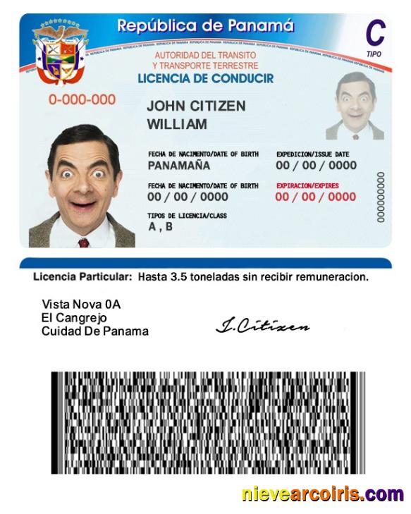 Panama Driving License Photolook