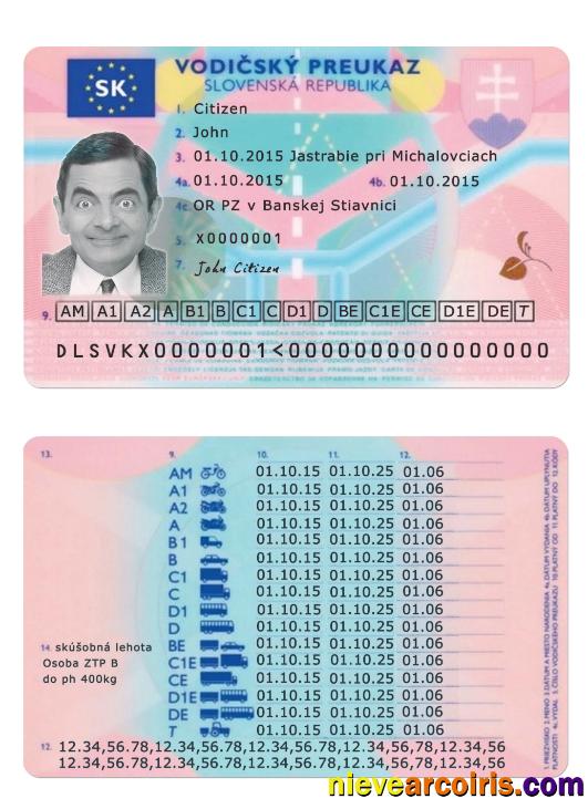 Slovenia Driving License Version 2 Photolook