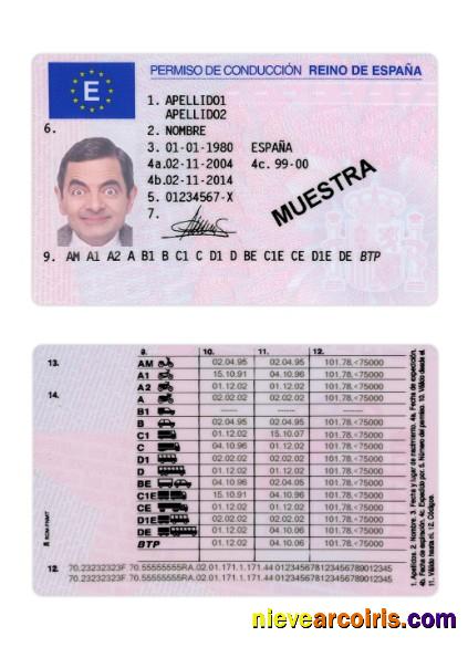 Spain Driving License Version 2 Photolook