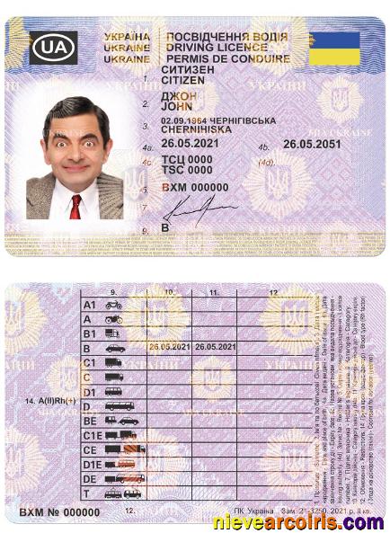UKRAINE Driving License 2021 Present Preview
