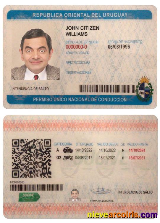 URUGUAY Driving License Photolook