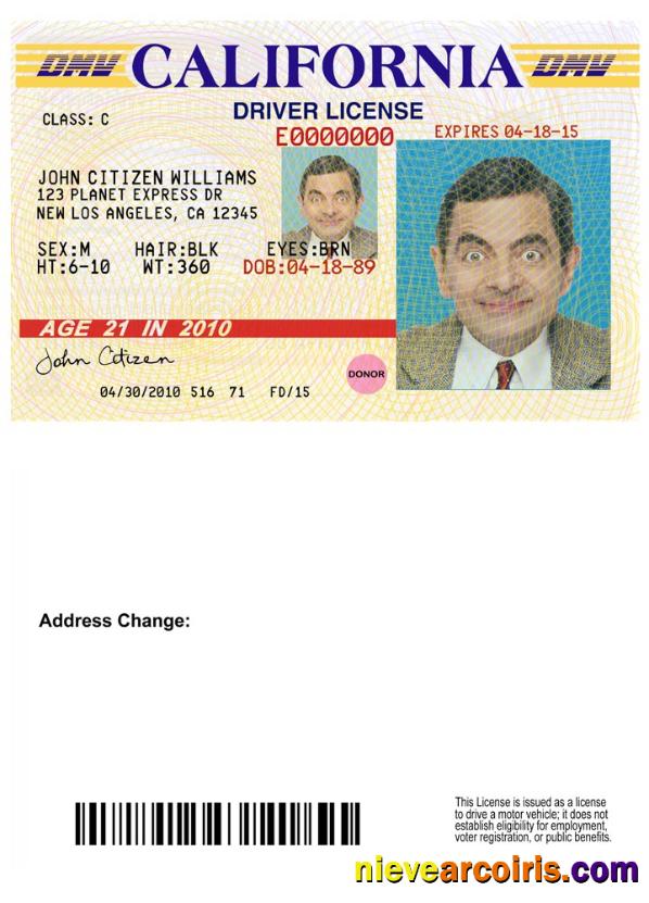 USA California Driving License Version 3 Preview