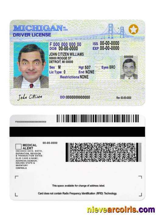 USA Michigan DL 2021 Present Template