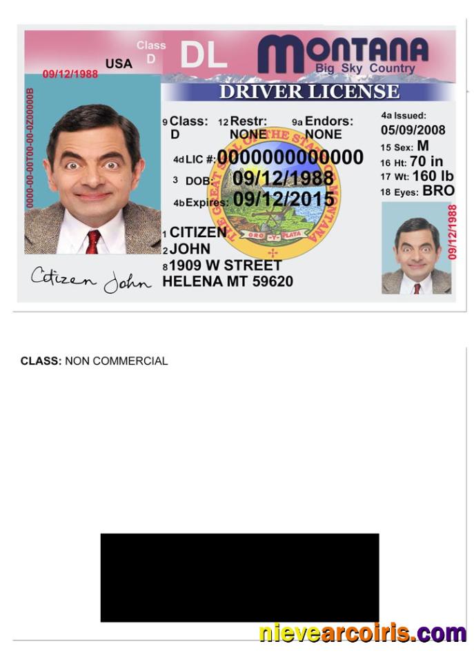 USA Montana Driving License Version 2 Preview