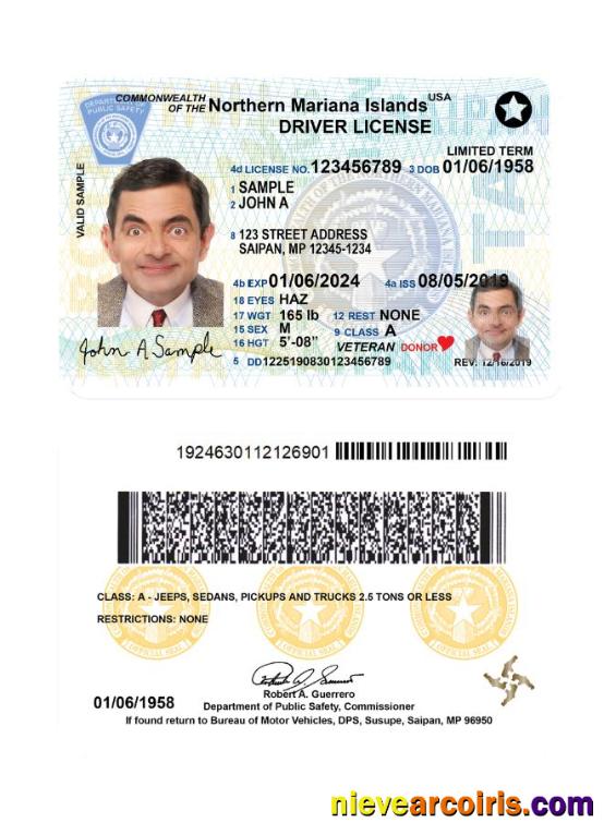 USA Northern Mariana Islands 2019 Present Template