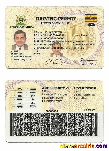 Uganda Driving License Preview