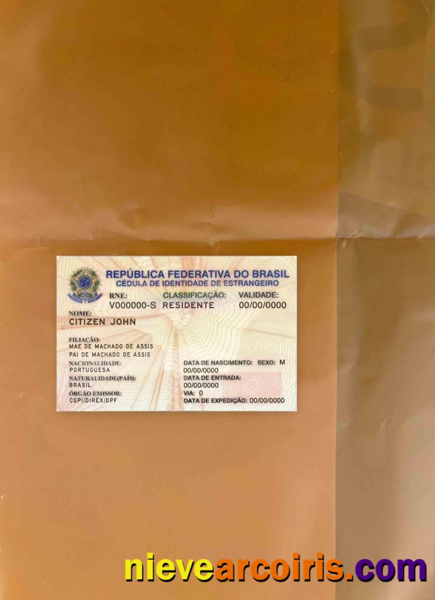 Brasil Resident Permit Photolook FRONT Sample
