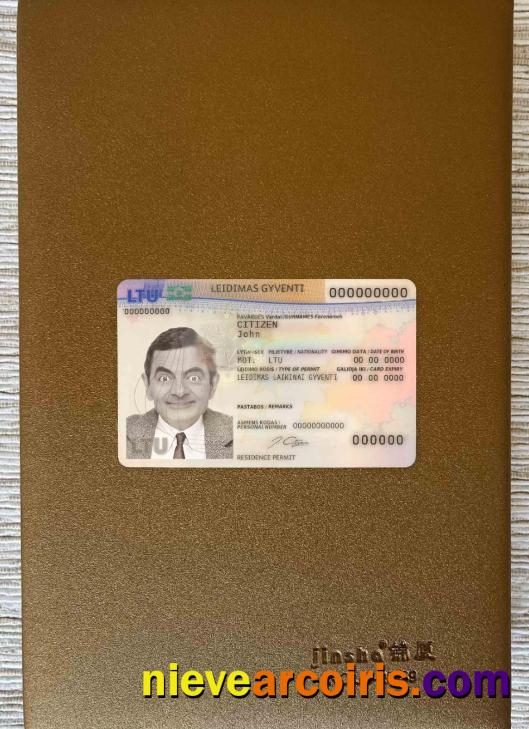 Lithuania Residence Permit Photolook FRONT Template