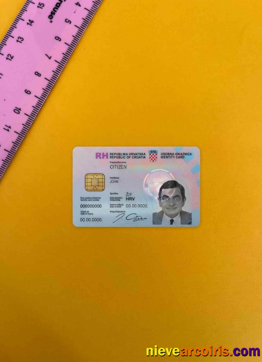 Croatia ID Photolook FRONT Sample
