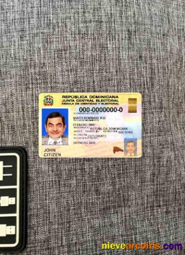 Dominican Republic ID Photolook FRONT Sample