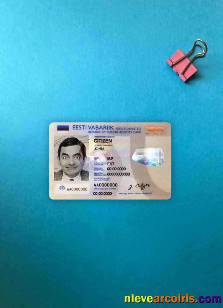 Estonia ID Photolook FRONT Template