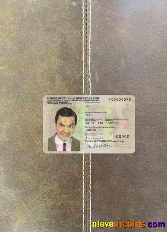 Germany ID Photolook FRONT Template