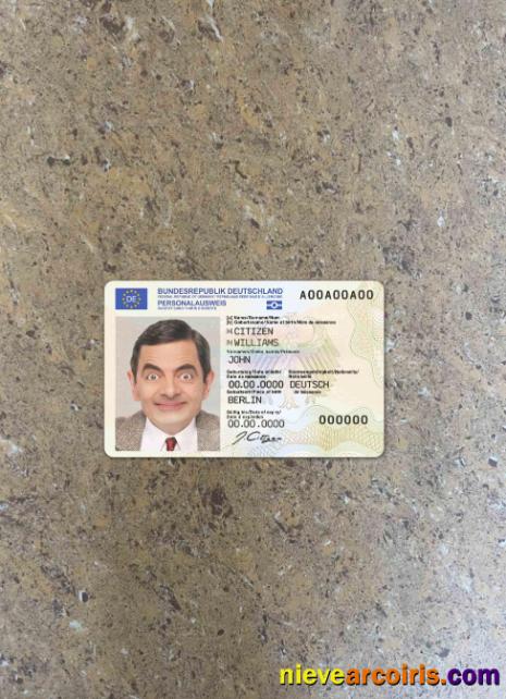 Editable Germany ID Template (2021 – Present) Photolook FRONT