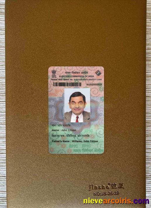 India Election ID WIth Fonts Photolook FRONT Template