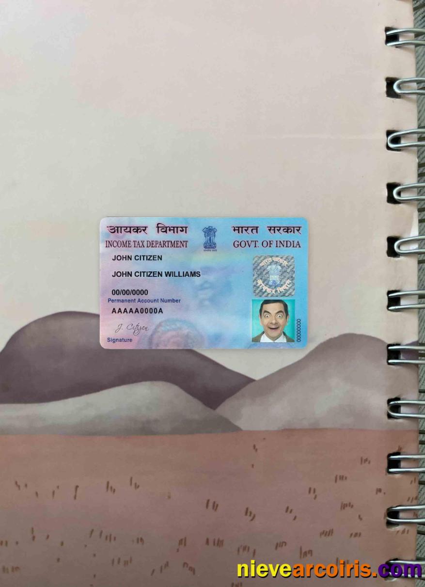 India E PAN Card Photolook FRONT Photolook