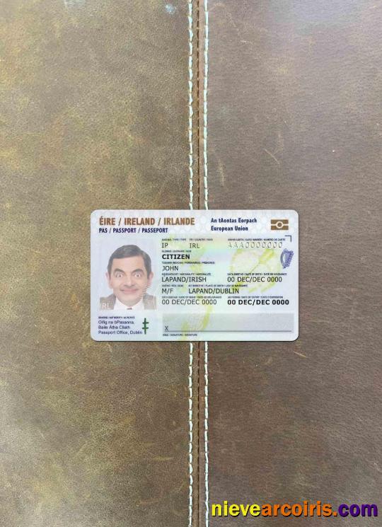 Ireland ID Photolook FRONT Sample