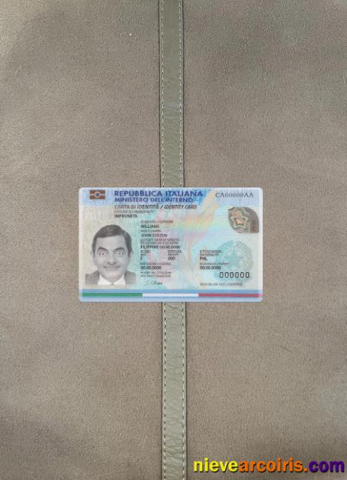 Italy ID (2016 Present) Card (updated) Photolook Front Template