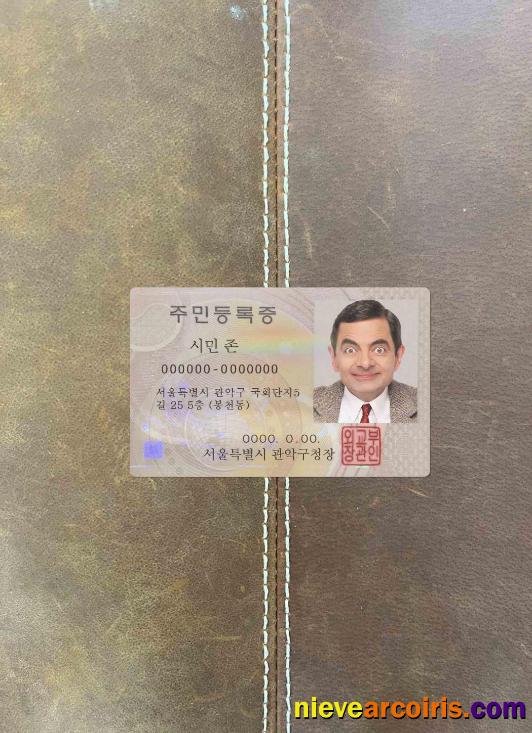 Korea ID Version 2 Photolook FRONT Template