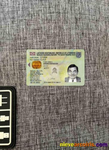 Lithuania ID Photolook FRONT Template