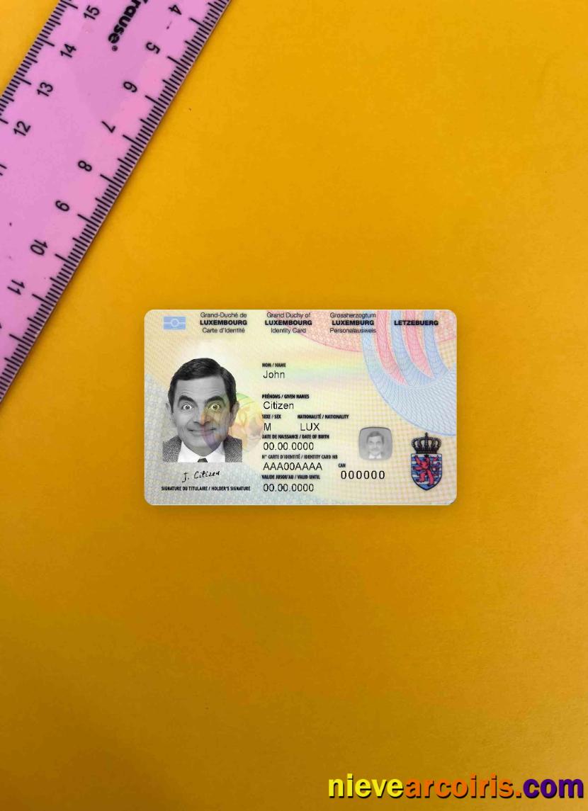 Luxembourg ID Photolook FRONT Sample