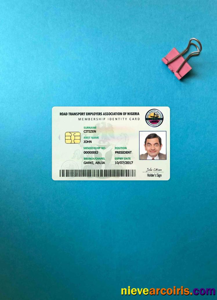 Nigeria ID Card Photolook FRONT Photolook