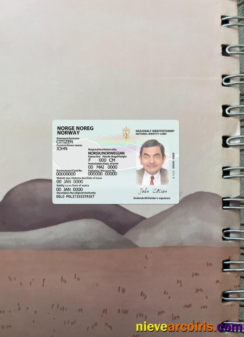 Norway ID Card Version 2 Photolook Front Preview