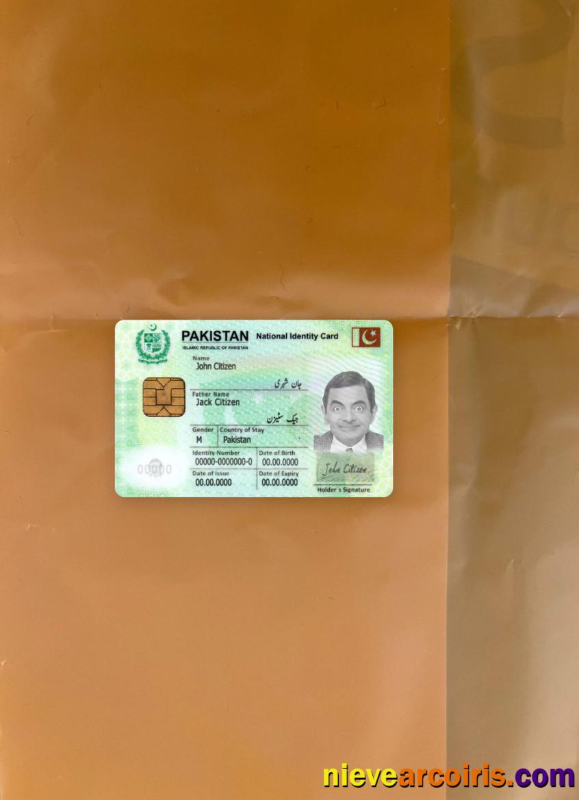 Pakistan National ID Card Photolook Front Sample
