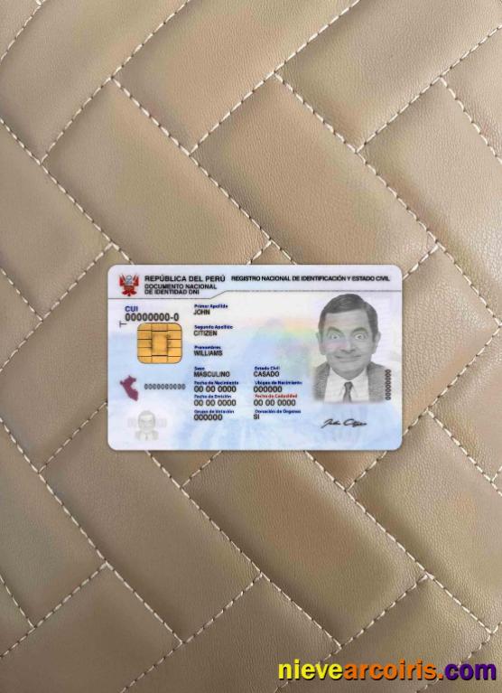 Peru ID Photolook FRONT Sample