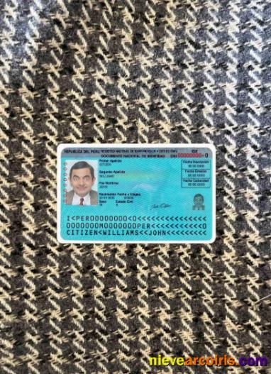 Peru Identity Card, Version 2 Photolook FRONT Photolook
