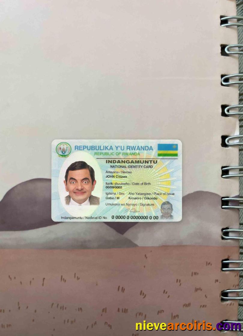 Rwanda ID Photolook FRONT Template
