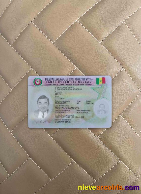 Senegal ID Photolook FRONT Template