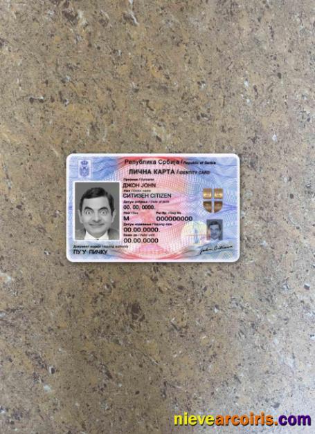 Serbia ID Photolook FRONT Sample