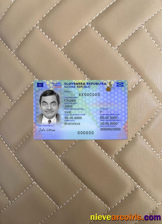 Slovakia ID Card 2022 Present Photolook Front Template