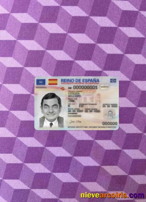 Spain ID (2021 Present) Photolook FRONT Sample