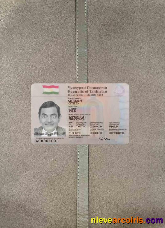 Tajikistan ID Photolook FRONT Template