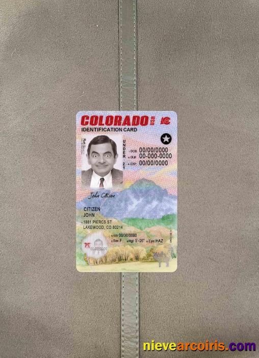USA Colorado ID Card Under 21 Photolook FRONT Photolook